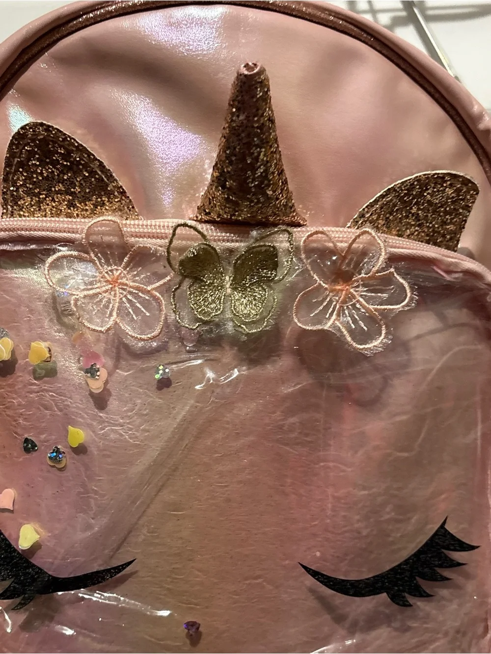 Kids Pink Unicorn Sequin Backpack